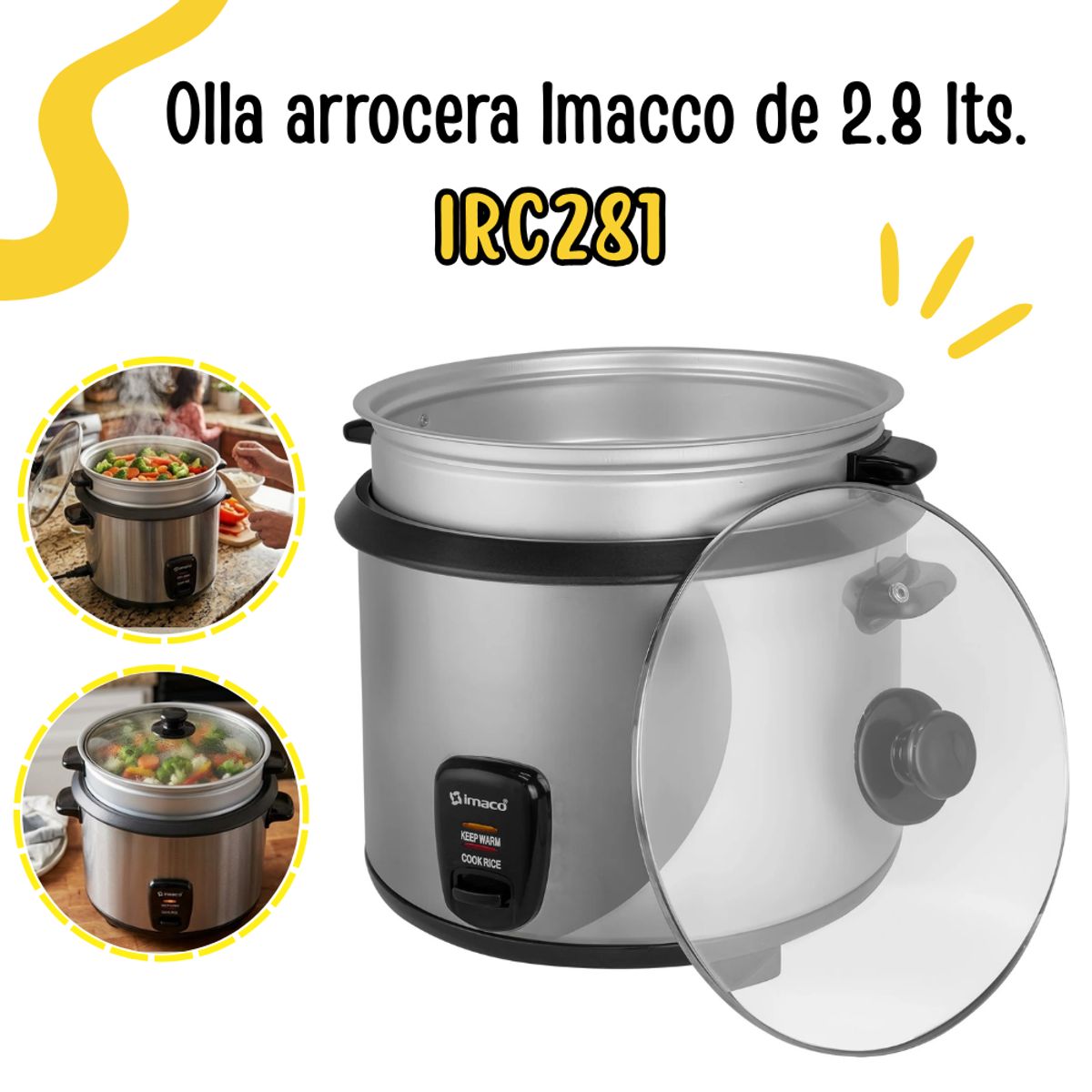 IMACO - Olla arrocera Imaco de 2.8 LT - IRC281
