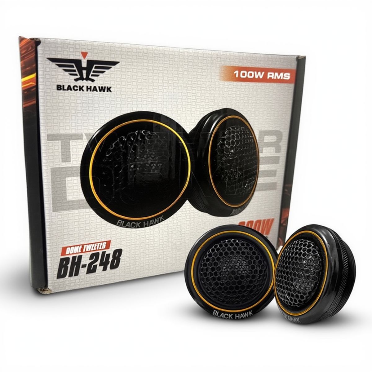 Tweeter Black Hawk 200W Alta Potencia Para Auto 2Pcs, marca BLACK HAWK - Foto Principal