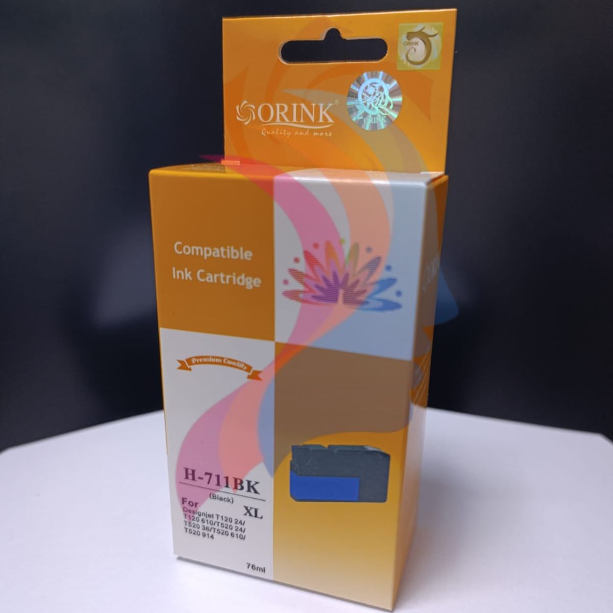 GENERICO - Cartucho de tinta Compatible CH 711 XL Negro Black para HP 76 ml