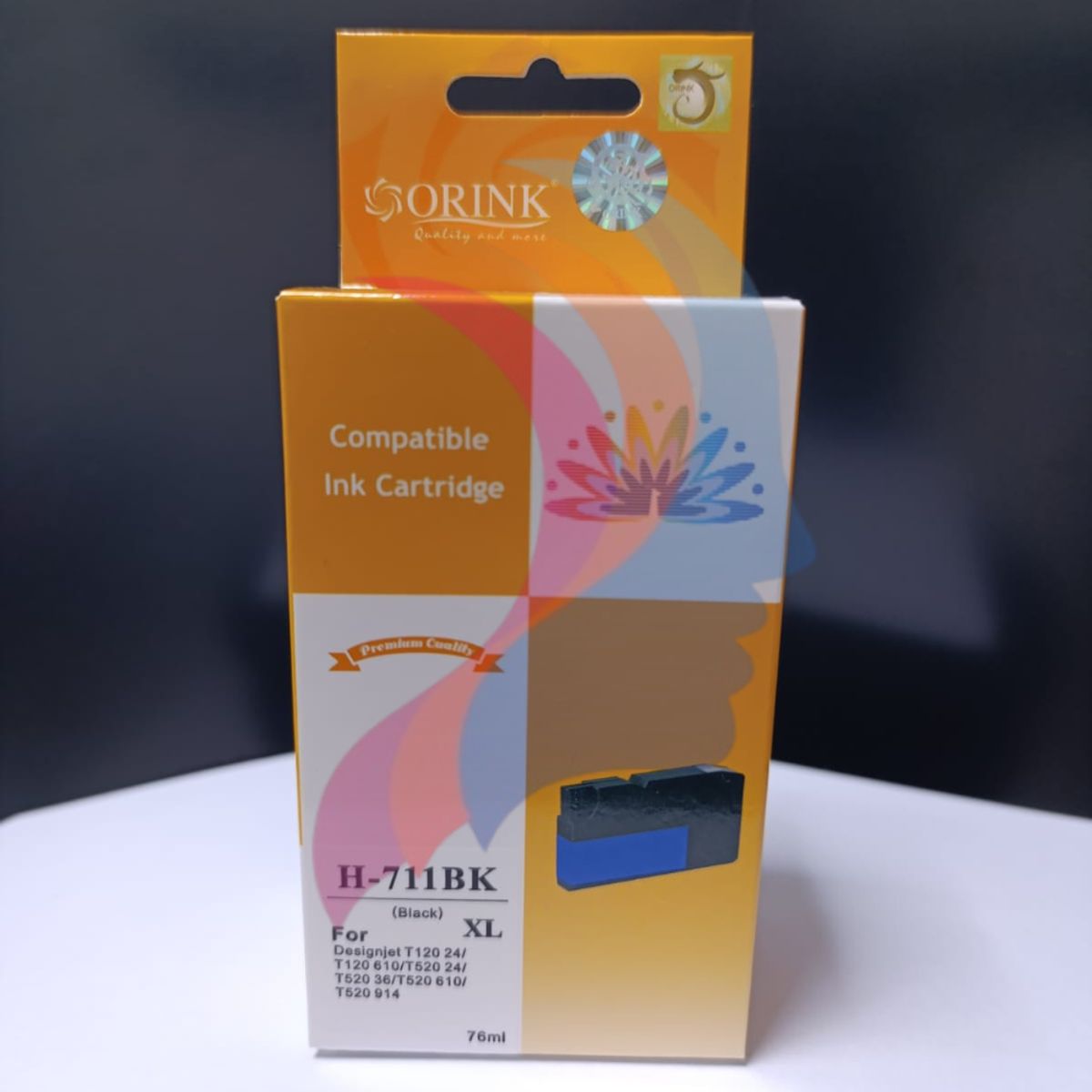 GENERICO - Cartucho de tinta Compatible CH 711 XL Negro Black para HP 76 ml