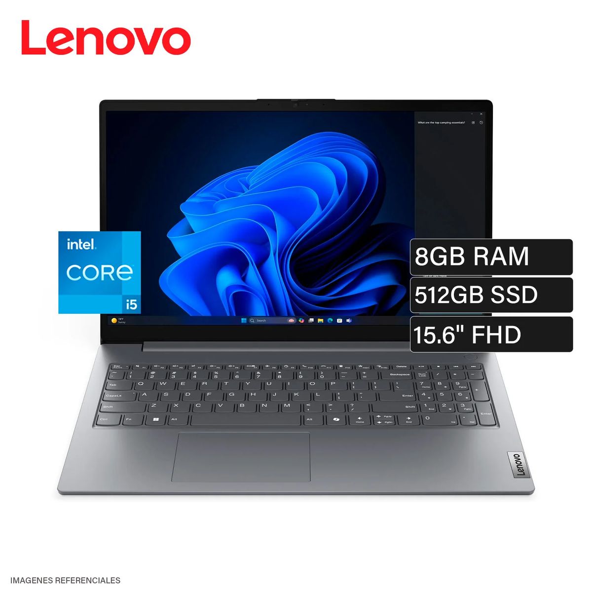 LENOVO - LAPTOP LENOVO V15 G5 IRL INTEL I5 13420H 83GW005LLD RAM 8GB DDR5 SSD 512GB 15.6 FHD LUNA GREY