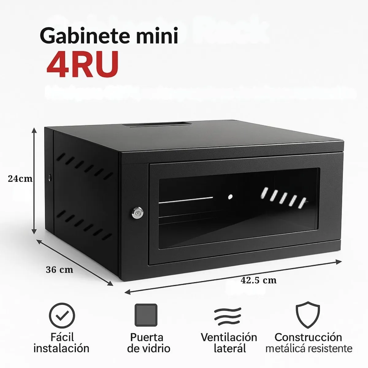 Rack Mural Compacto Mini 4RU 26CM para Equipos de Red OEM | Falabella Perú