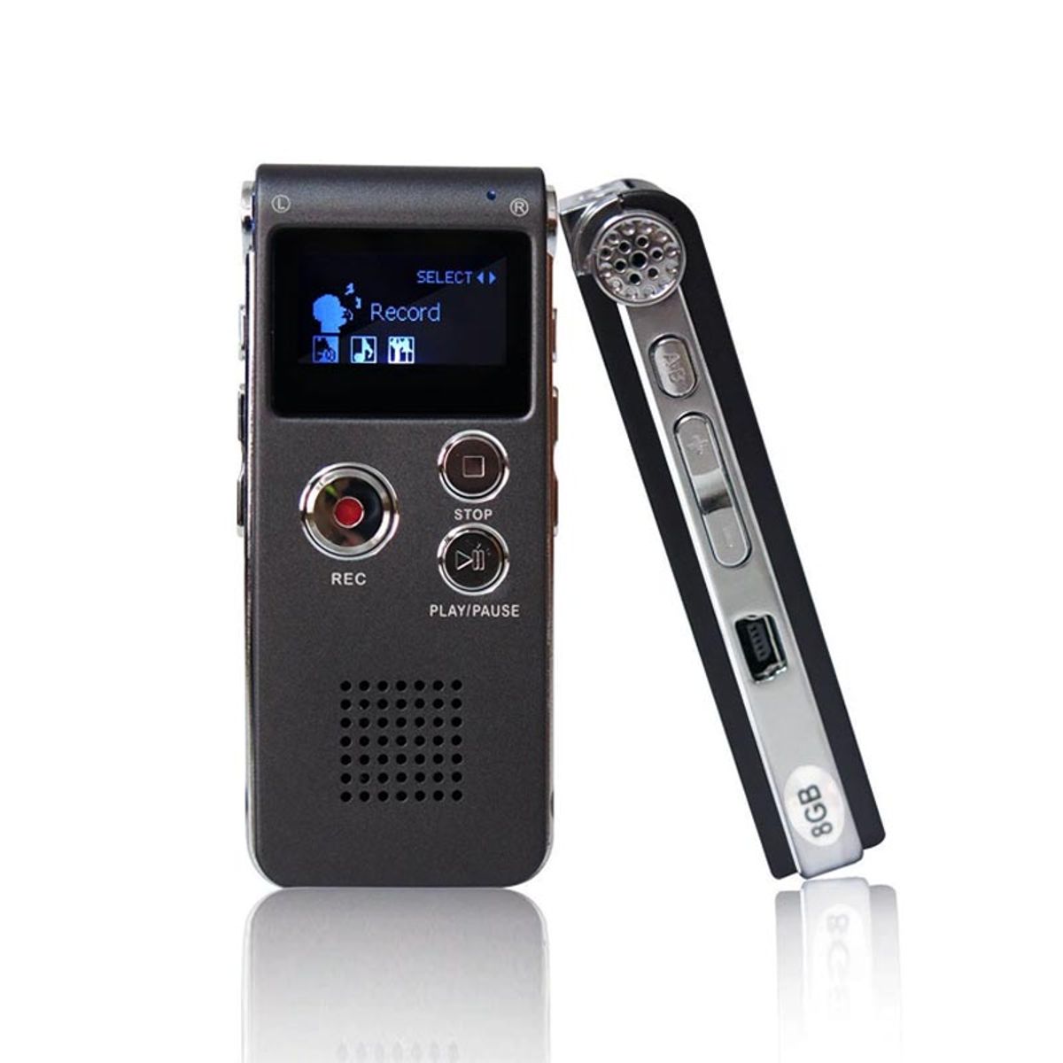 NEO DIGITAL - Grabadora de Voz Digital Portátil 8GB Periodista SK-012