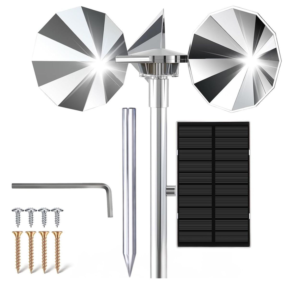 OEM - Ahuyentador de Aves Solar Reflectante para Techos Jardines y Balcones