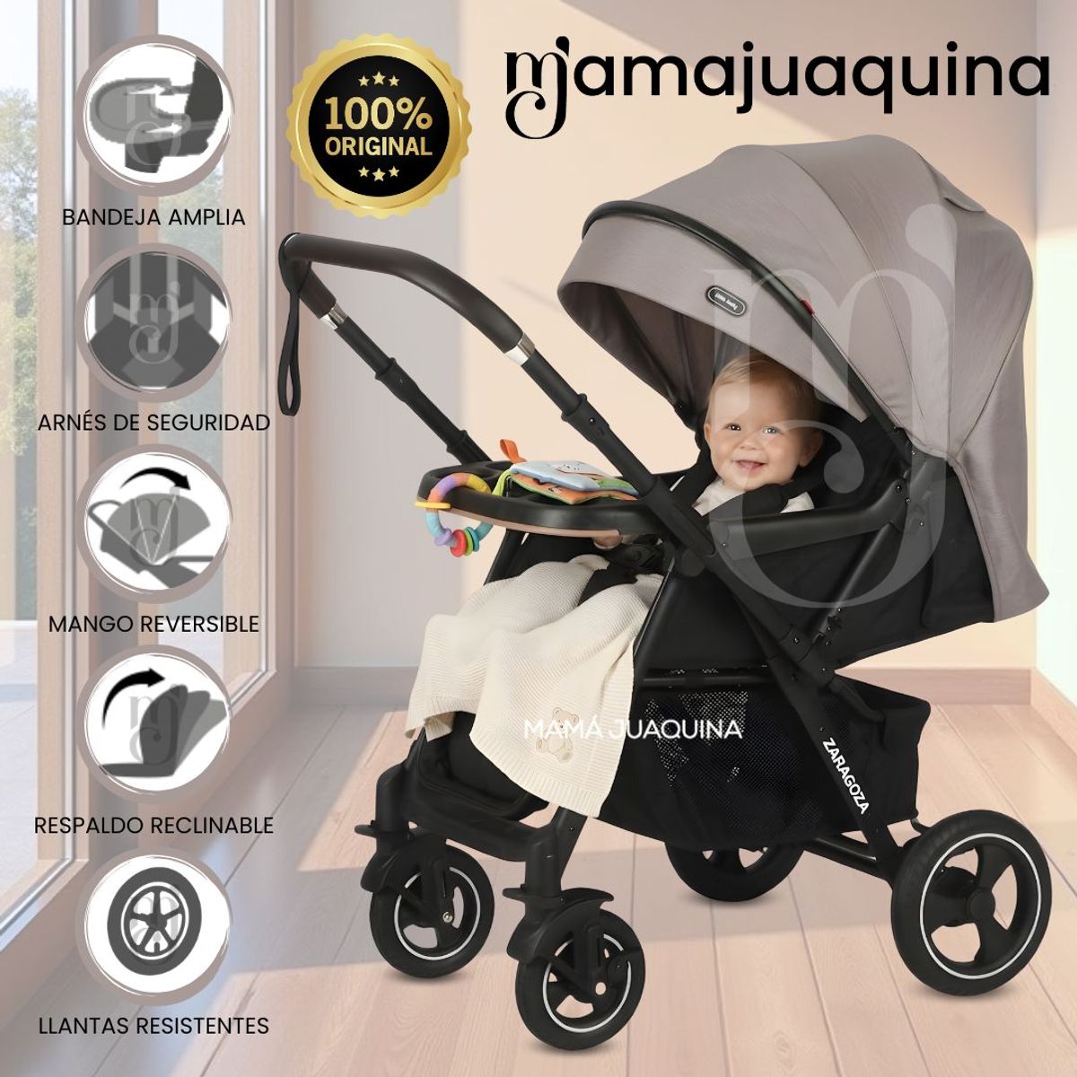 Baby - Coche Cuna de Lujo «LUFI» Edición Limitada Beige