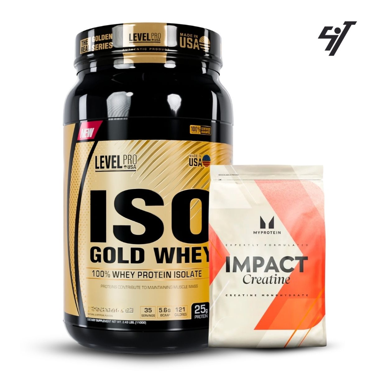 Level Pro - ISO GOLD WHEY 2.43LBS VAINILLA+CREATINA MYPROTEIN 1 KG