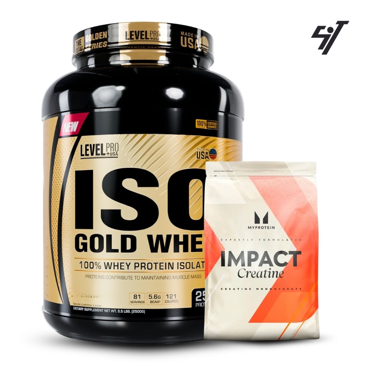 Level Pro - ISO GOLD WHEY 5.5LBS VAINILLA+CREATINA MYPROTEIN 1 KG