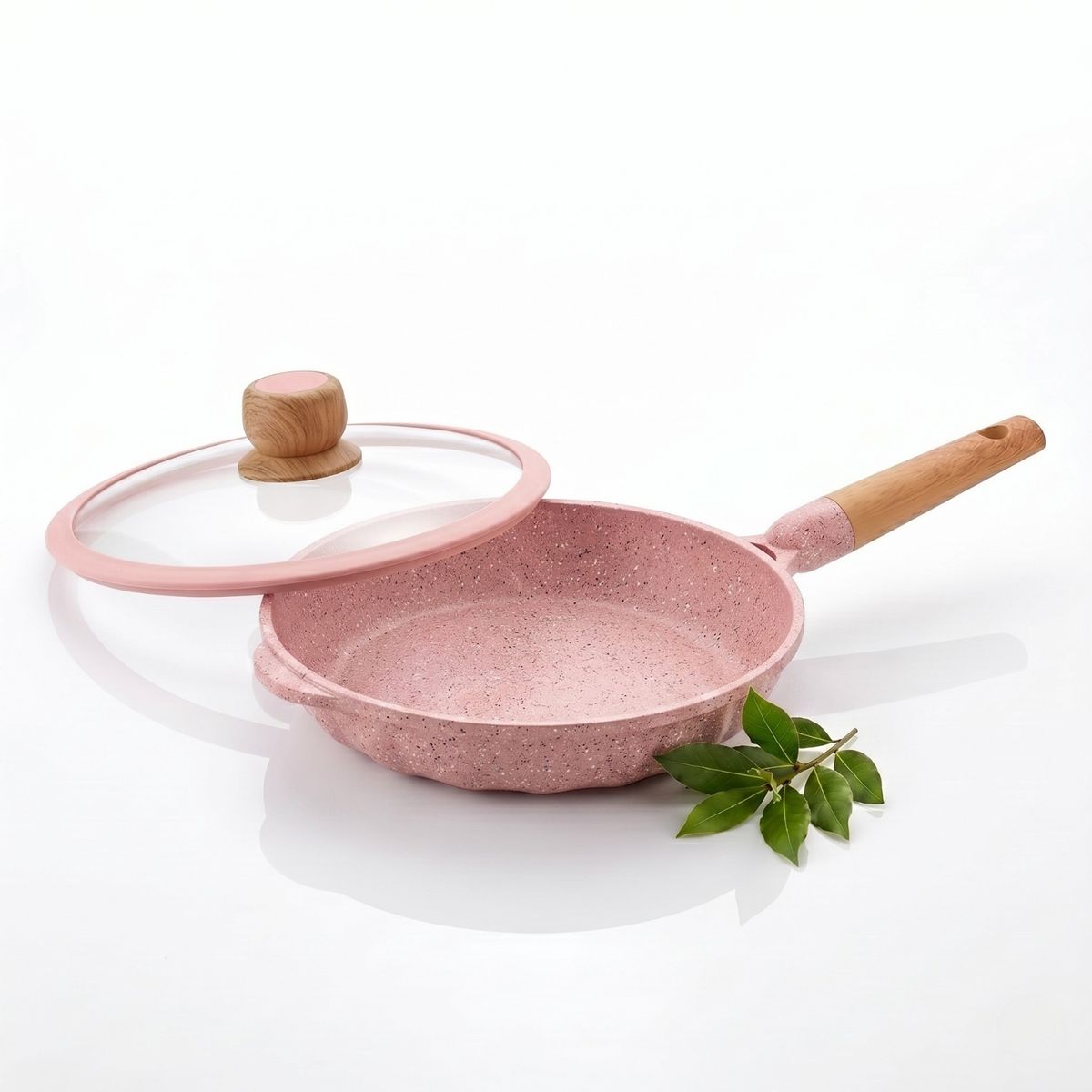 ALEMANGRUNF - Sartén AlemanGrunf 24cm con Revestimiento Marmolado Rosa