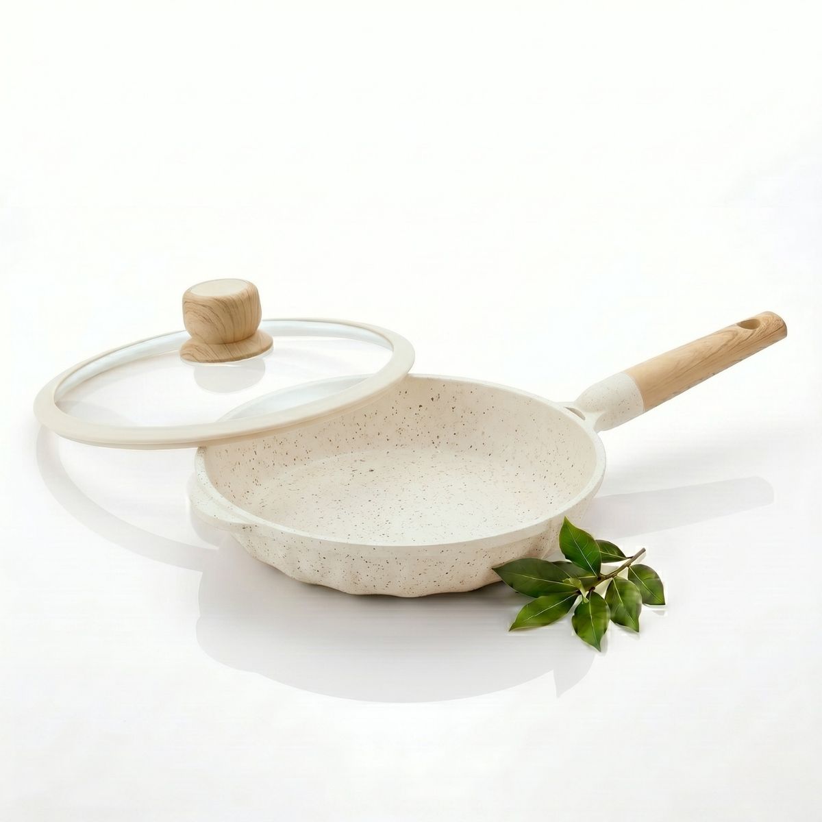 ALEMANGRUNF - Sartén AlemanGrunf 24cm con Revestimiento Marmolado Crema