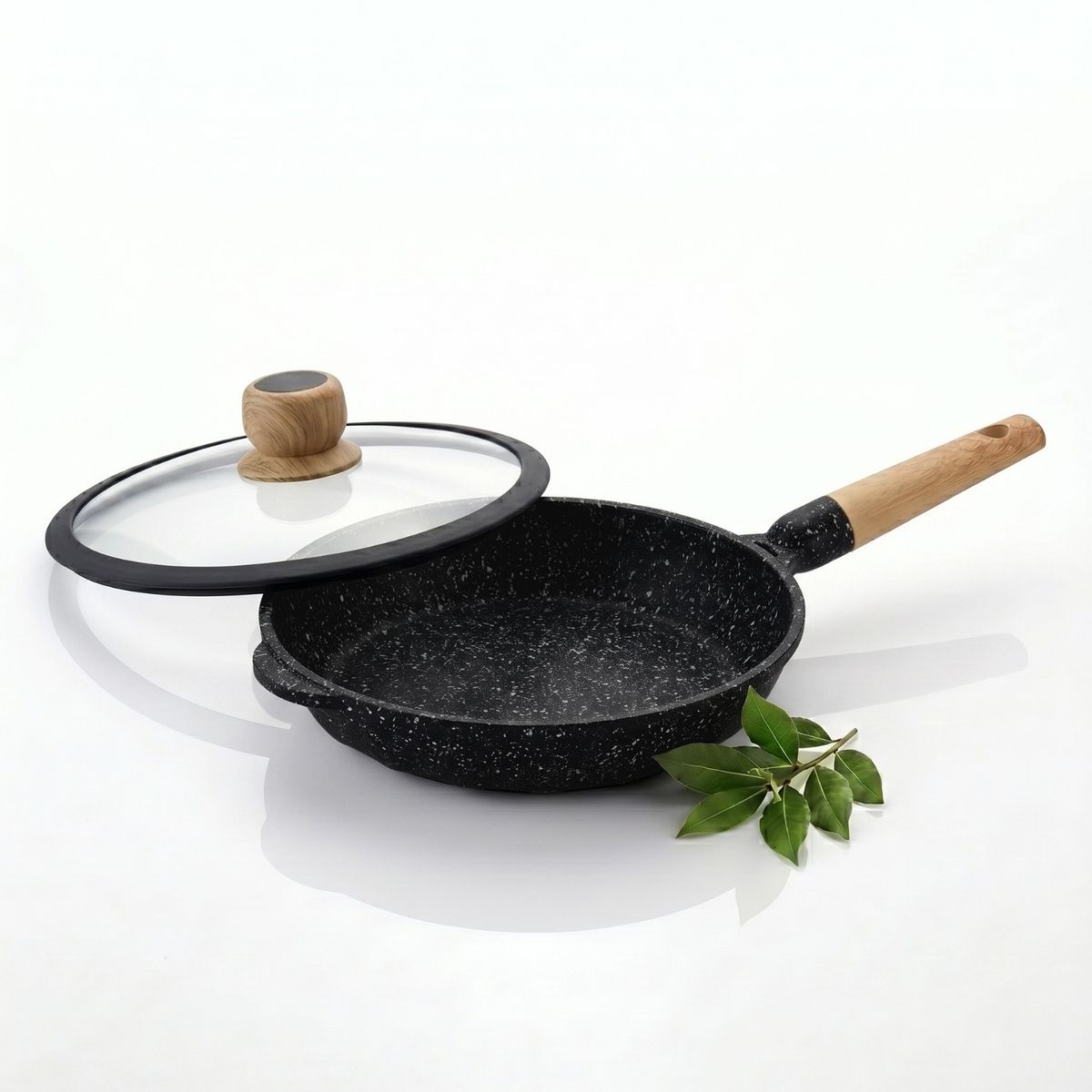 ALEMANGRUNF - Sartén AlemanGrunf 24cm con Revestimiento Marmolado Negro