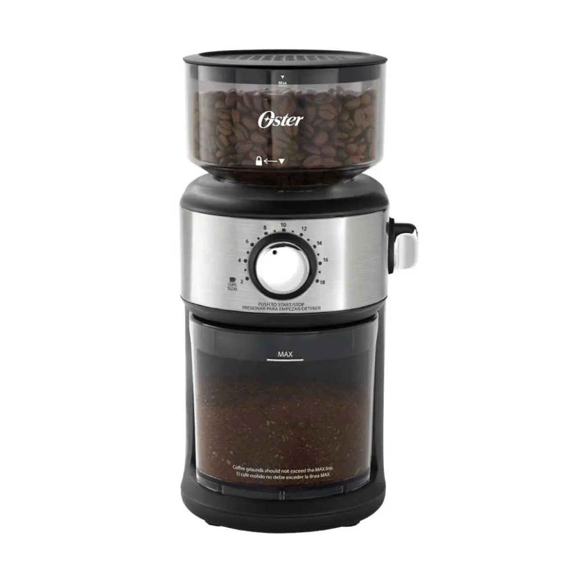 OSTER - Molinillo de Café Automático Oster BVSTBMH24 con 18 Niveles de Molienda