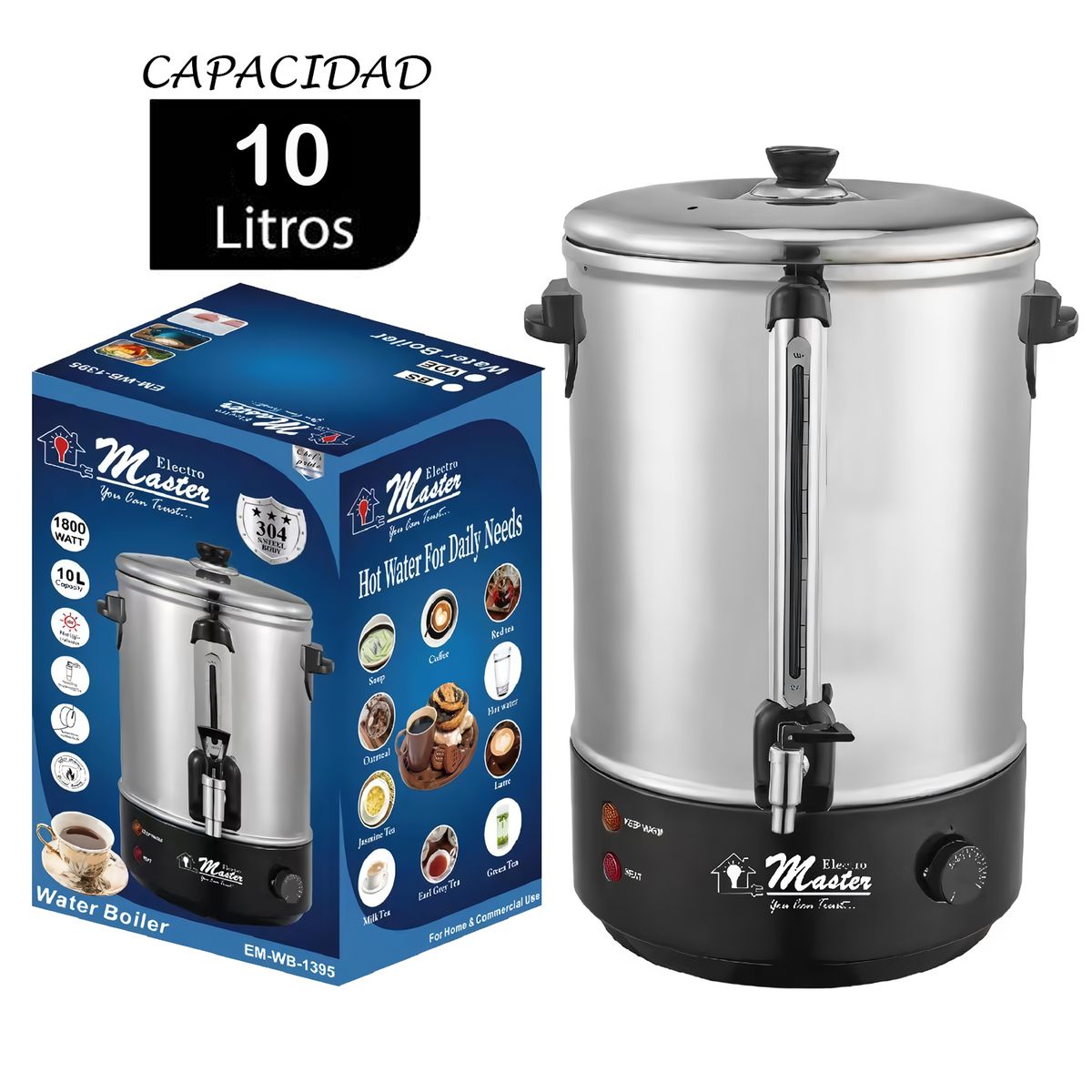 GENERICO - Termohervidor Electromaster 10 Litros EM-WB-1395