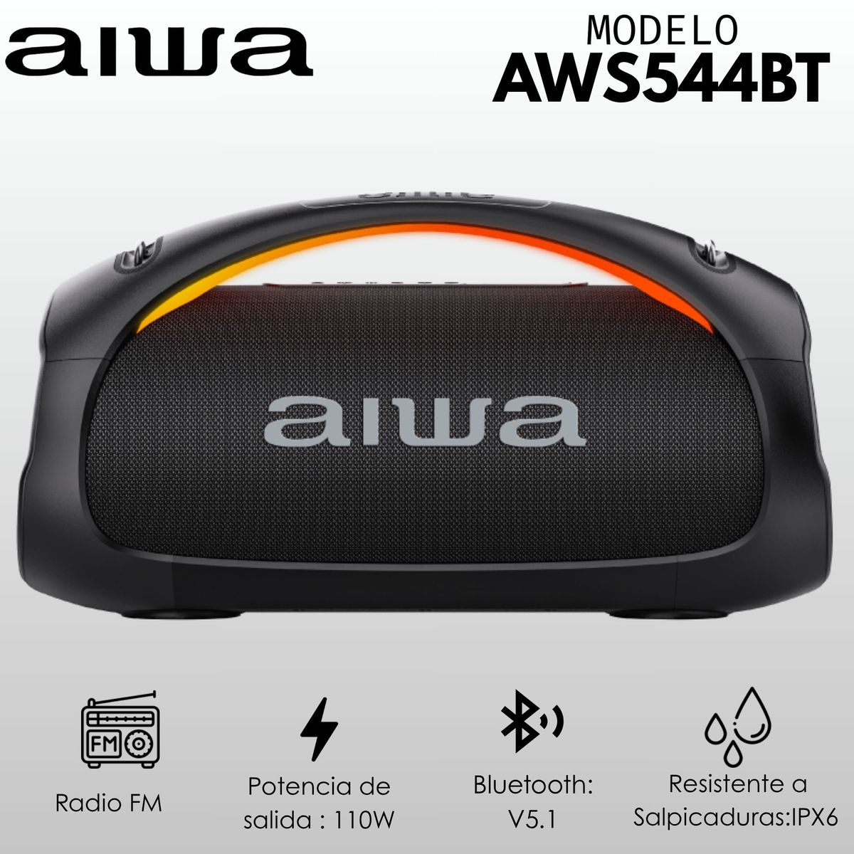 AIWA - PARLANTE PORTATIL  AIWA  AWS544BT