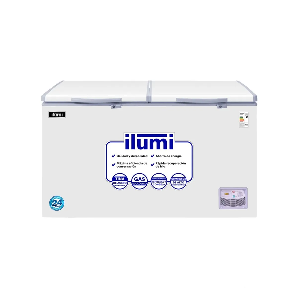 Ilumi - Congeladora Ilumi TFI-4402WH 2 Tapas 440 L - Blanco
