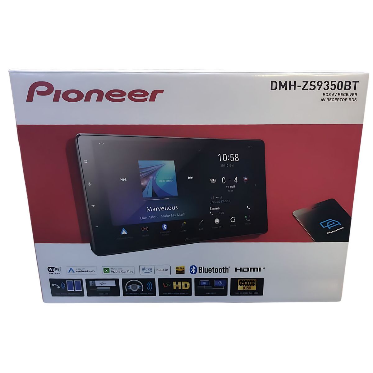 PIONEER - Radio Pantalla Pioneer 9” DMH-ZS9350BT  Conectividad Total + CarPlay + Android Auto