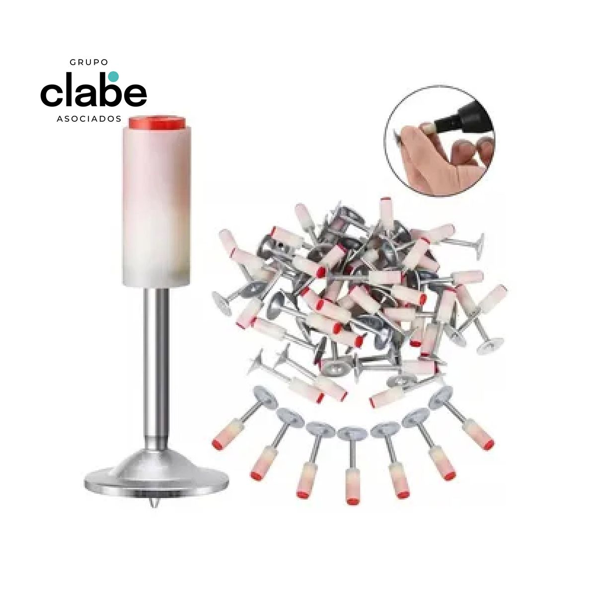 GENERICO - CLAVOS FULMINANTES PARA PISTOLA FIJACION PARA DRYWALL Y OTRAS SUPERFICIES 100 PCS BALINES