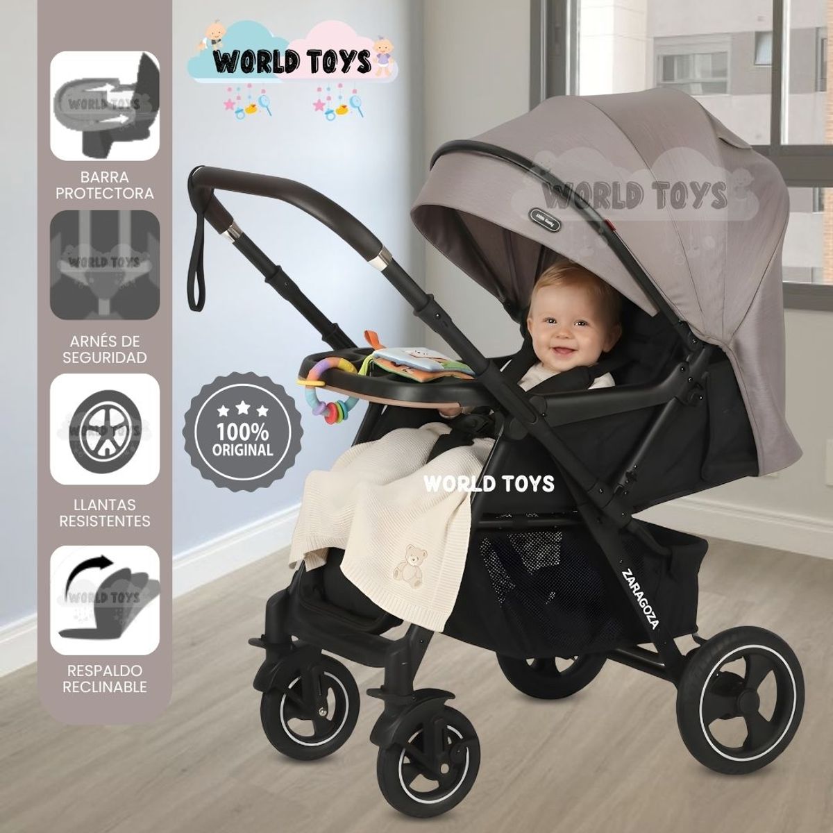 Baby - Coche Cuna de Lujo «LUFI» Edición Limitada Beige