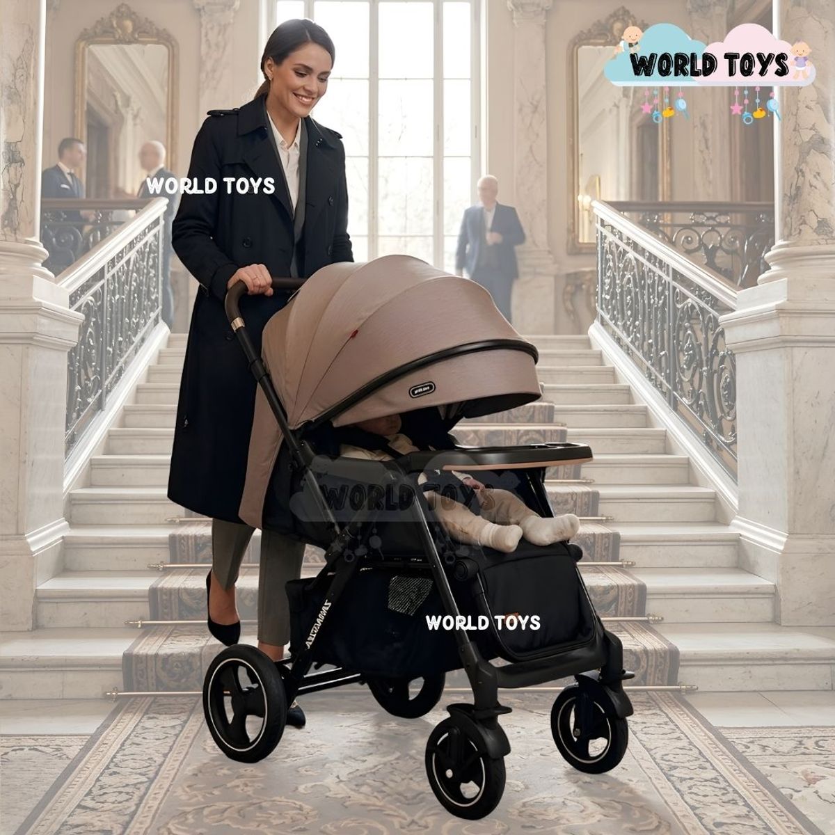 Baby - Coche Cuna de Lujo «LUFI» Edición Limitada Beige