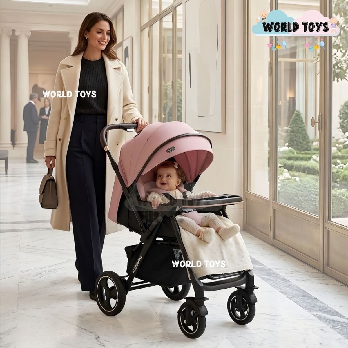 Baby - Coche Cuna de Lujo «LUFI» Edición Limitada Pink