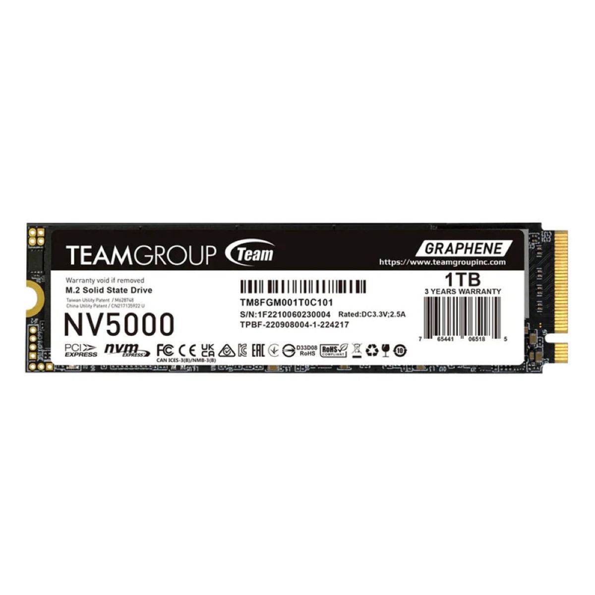 TEAMGROUP - Disco Sólido TeamGroup NV5000 1TB M.2 PCIe 4.0 NVMe