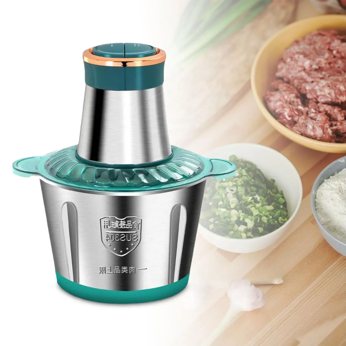 OEM - Procesador Triturador Picatodo Picador de Carne Alimentos de Acero Inoxidable