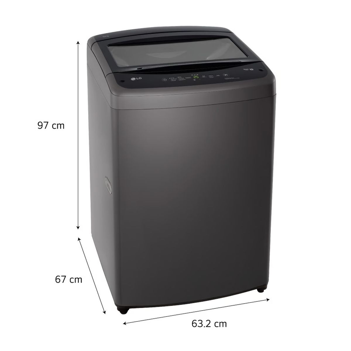 LG - Lavadora LG WT19BVTB 19 Kg TurboDrum Carga Superior - Negro
