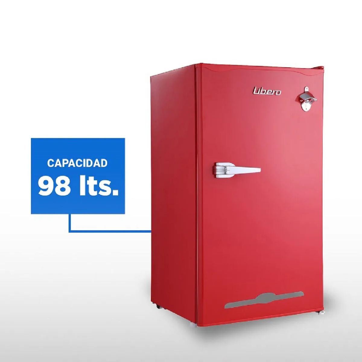 LIBERO - Frigobar Libero Retro LFB-90R 91L - Rojo