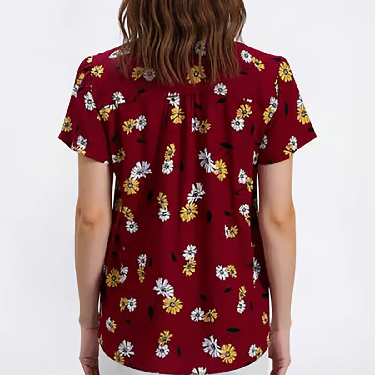 TOMMY HILFIGER - Blusa con lazo frontal y volantes TH