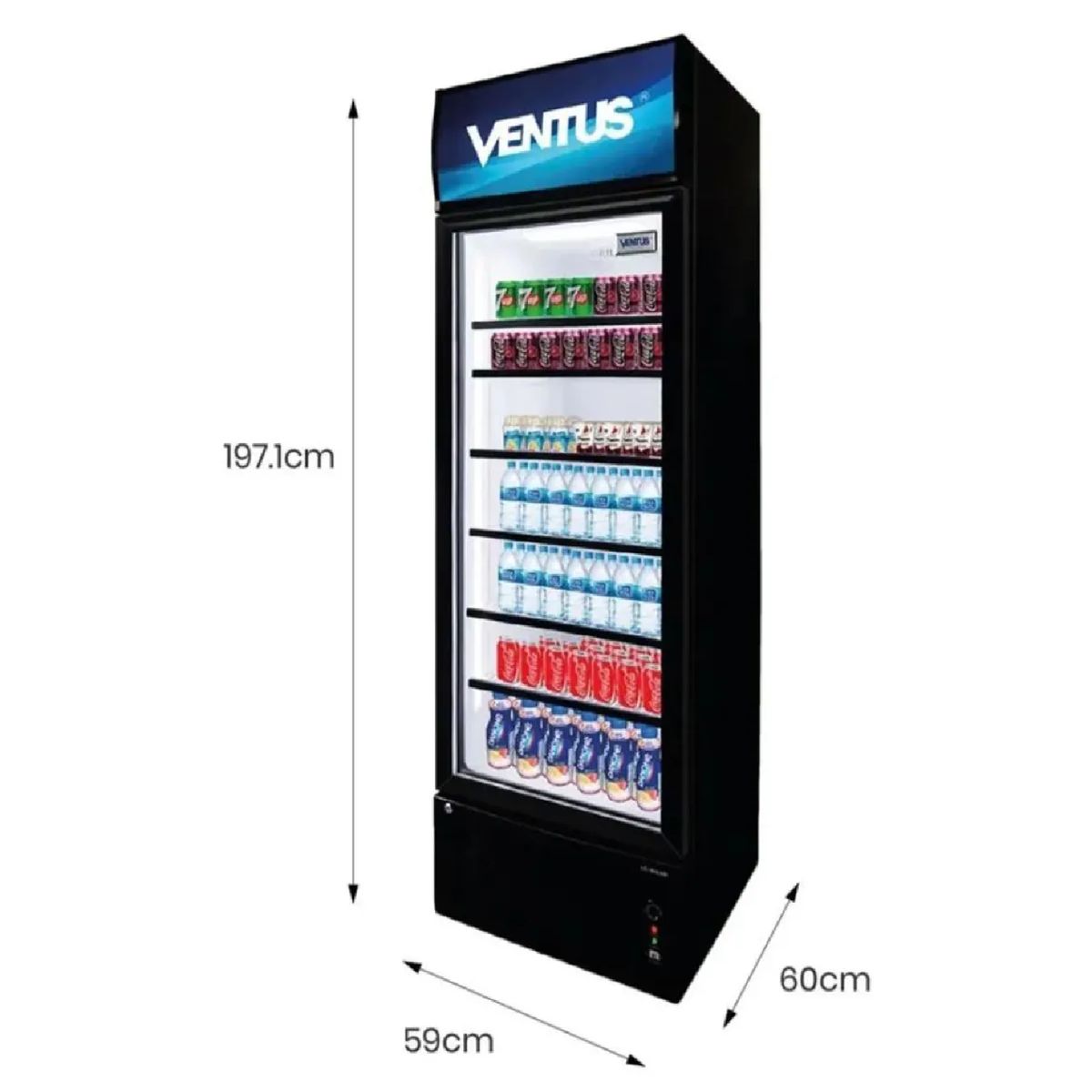 VENUS - Visicooler VENTUS LG-360LED de 1 Puerta 360 Litros
