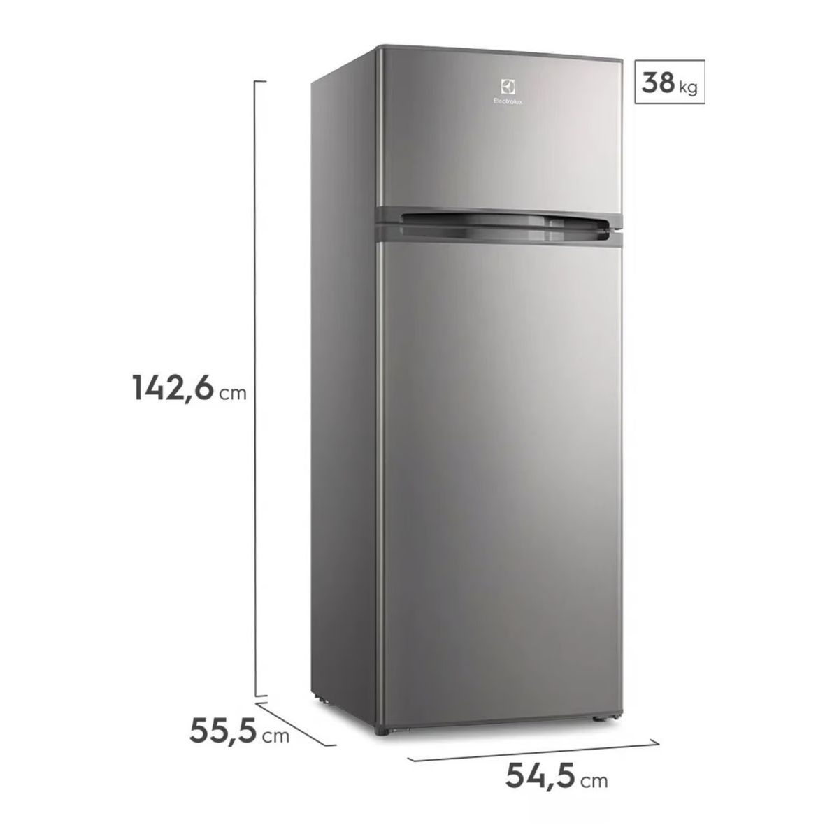 Electrolux - Refrigeradora Electrolux 205Lt Dos Puertas ERTY20GHZHVI- Gris