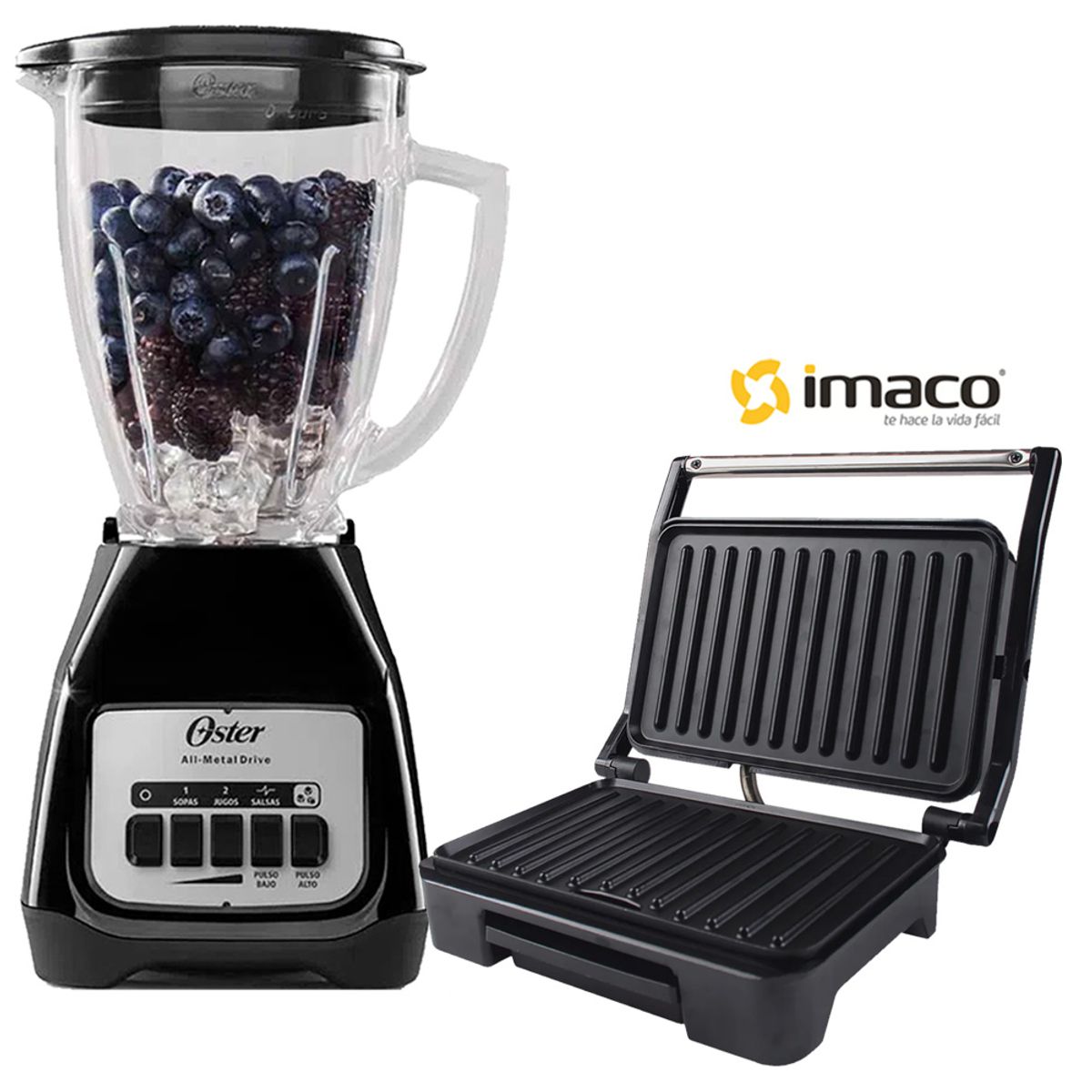 OSTER - Combo Licuadora Oster BLSTKAG-BPB mas Mini Grill Imaco IG2314