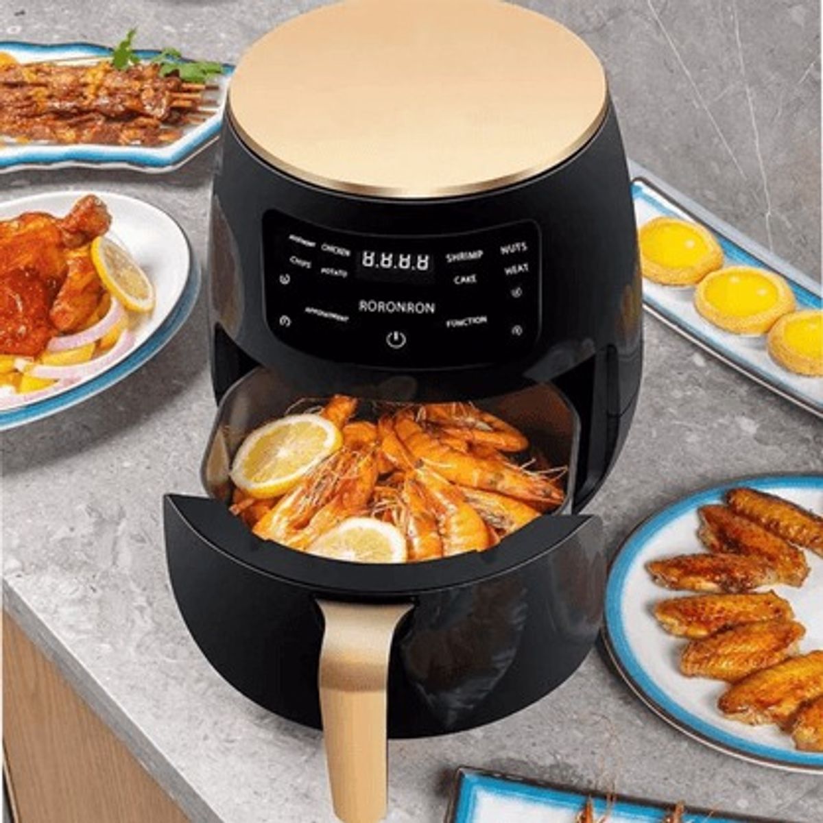 OEM - Air Fryer 6 Litros Profesional 2400W - Freidora sin Aceite para Toda la Familia