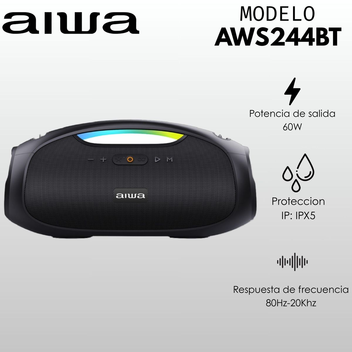AIWA - PARLANTE PORTATIL  AIWA  AWS244BT