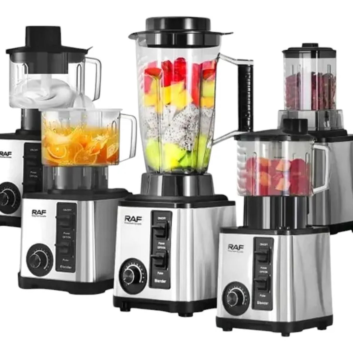 RAFF - LICUADORA RAF 5 EN 1, TRITURA HIELO, 2600 WATTS Y 15 VELOCIDADES