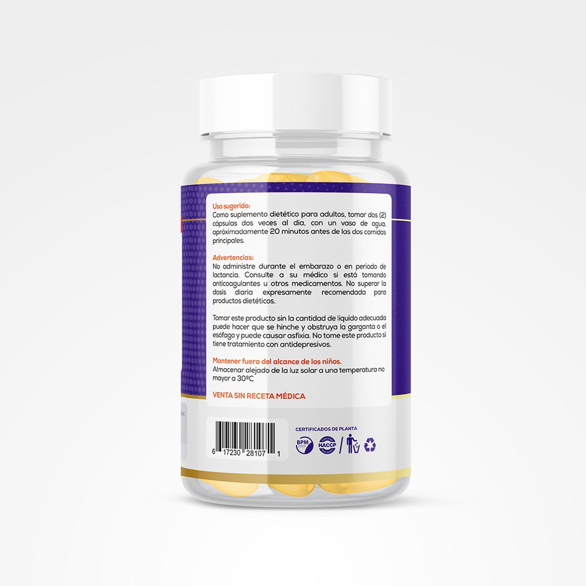 BIO - Balloon Slim 120 Cápsulas Suplemento Dietético con Té Verde, Glucomanano y Cromo