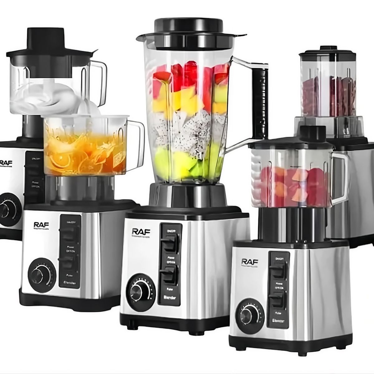 RAFF - LICUADORA RAF 5 EN 1, TRITURA HIELO, 2600 WATTS Y 15 VELOCIDADES