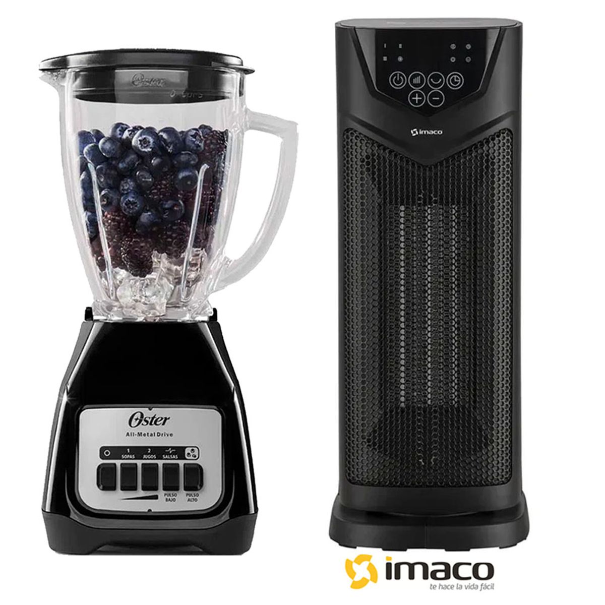 IMACO - Combo Termoventilador Imaco ITC2000 + Licuadora Oster 550 W
