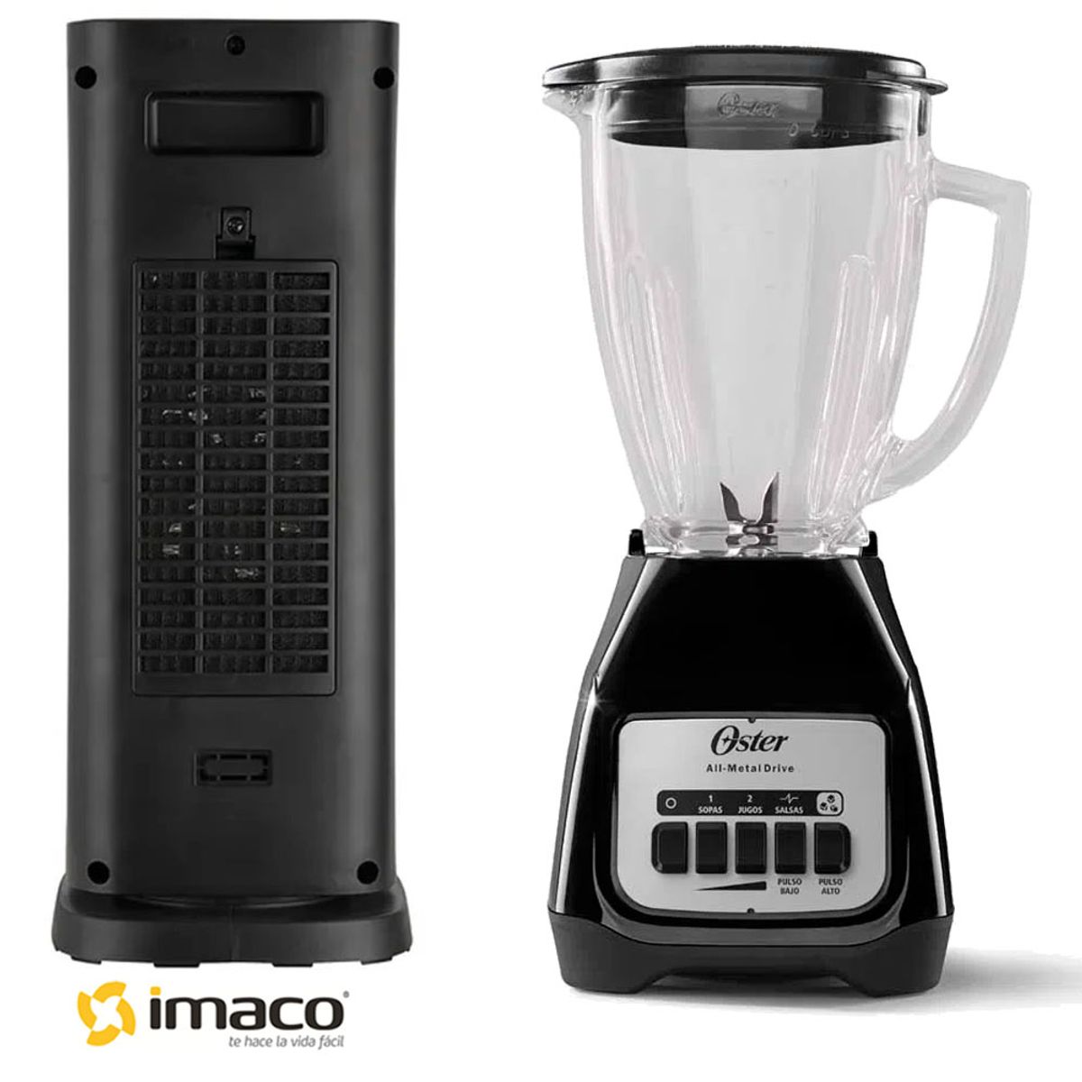 IMACO - Combo Termoventilador Imaco ITC2000 + Licuadora Oster 550 W