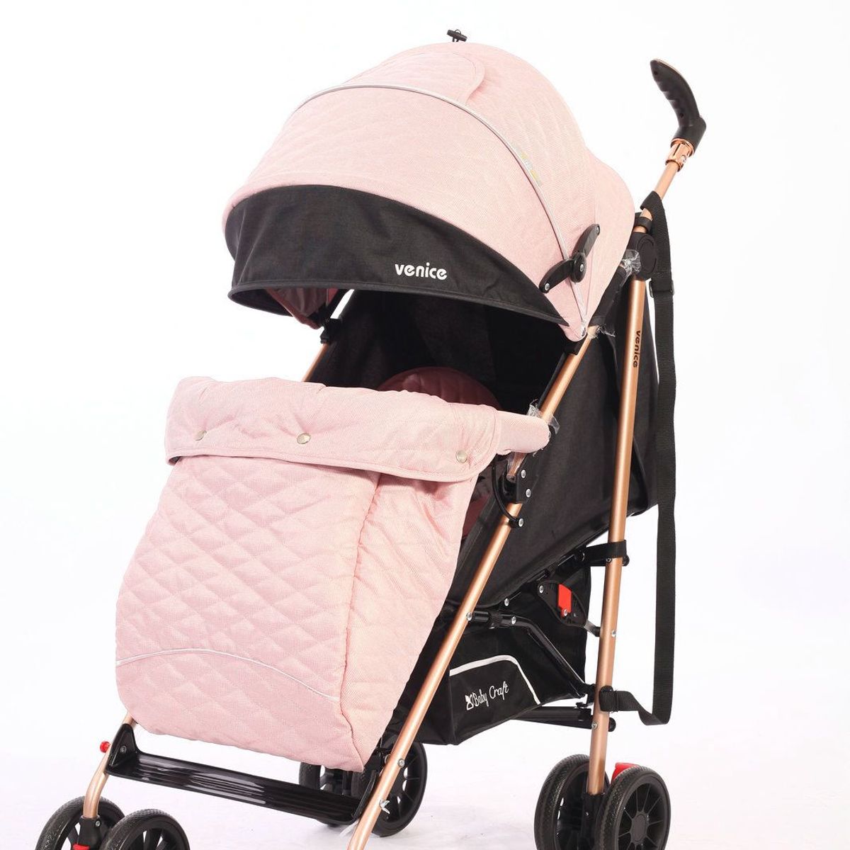 BABY HAPPY - Coche Baston de Bebe con Cubrepies PaloRosa 2026