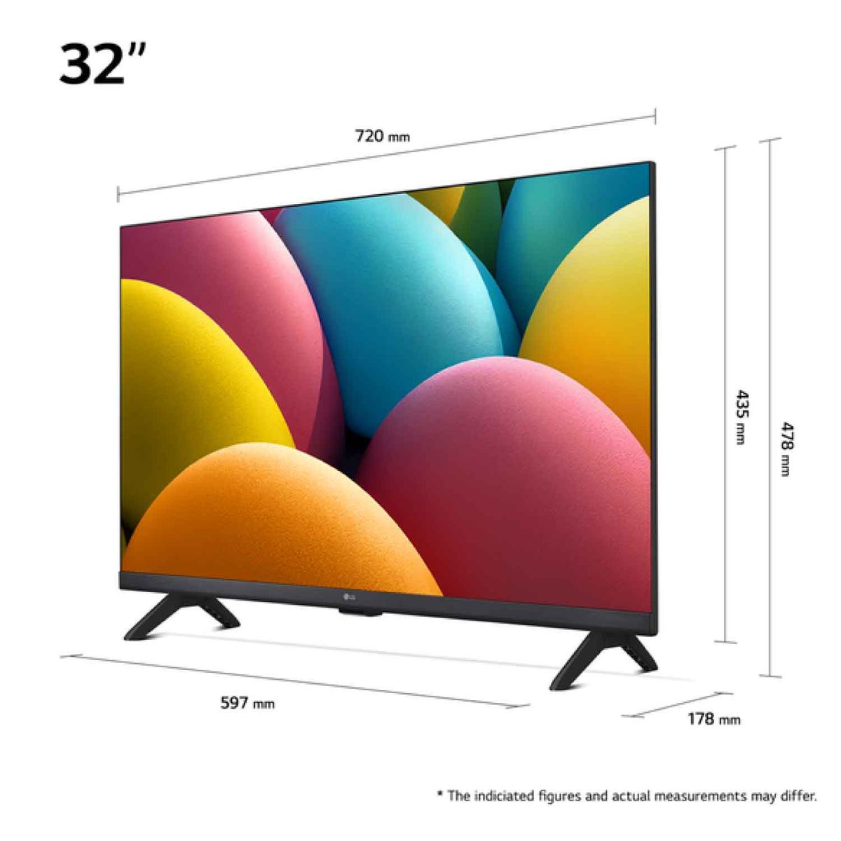 LG - televisor LG Smart TV 32 HD 32LR600BPSC con webOS y AI ThinQ + CONTROL MAGIC 2025