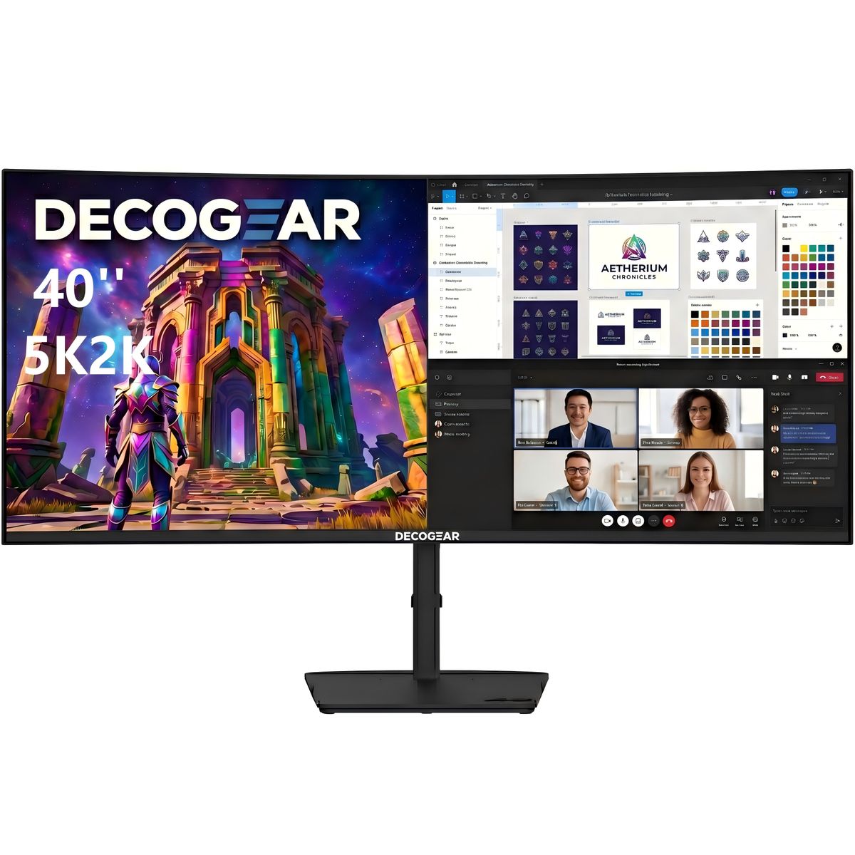 DECO GEAR - Monitor Ultrawide Deco Gear 40 5K2K WUHD Nano IPS 120Hz USB-C 65W Hub R2500