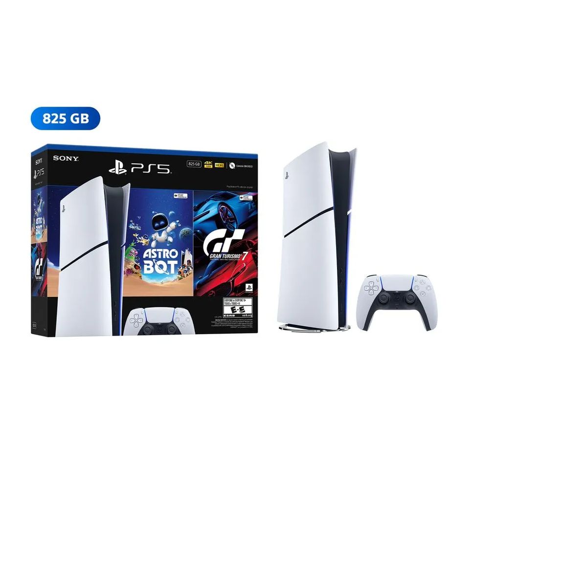 SONY - Consola PlayStation 5 PS5 825 GB Slim Edición Digital + Juego ASTRO BOT y Gran Turismo 7