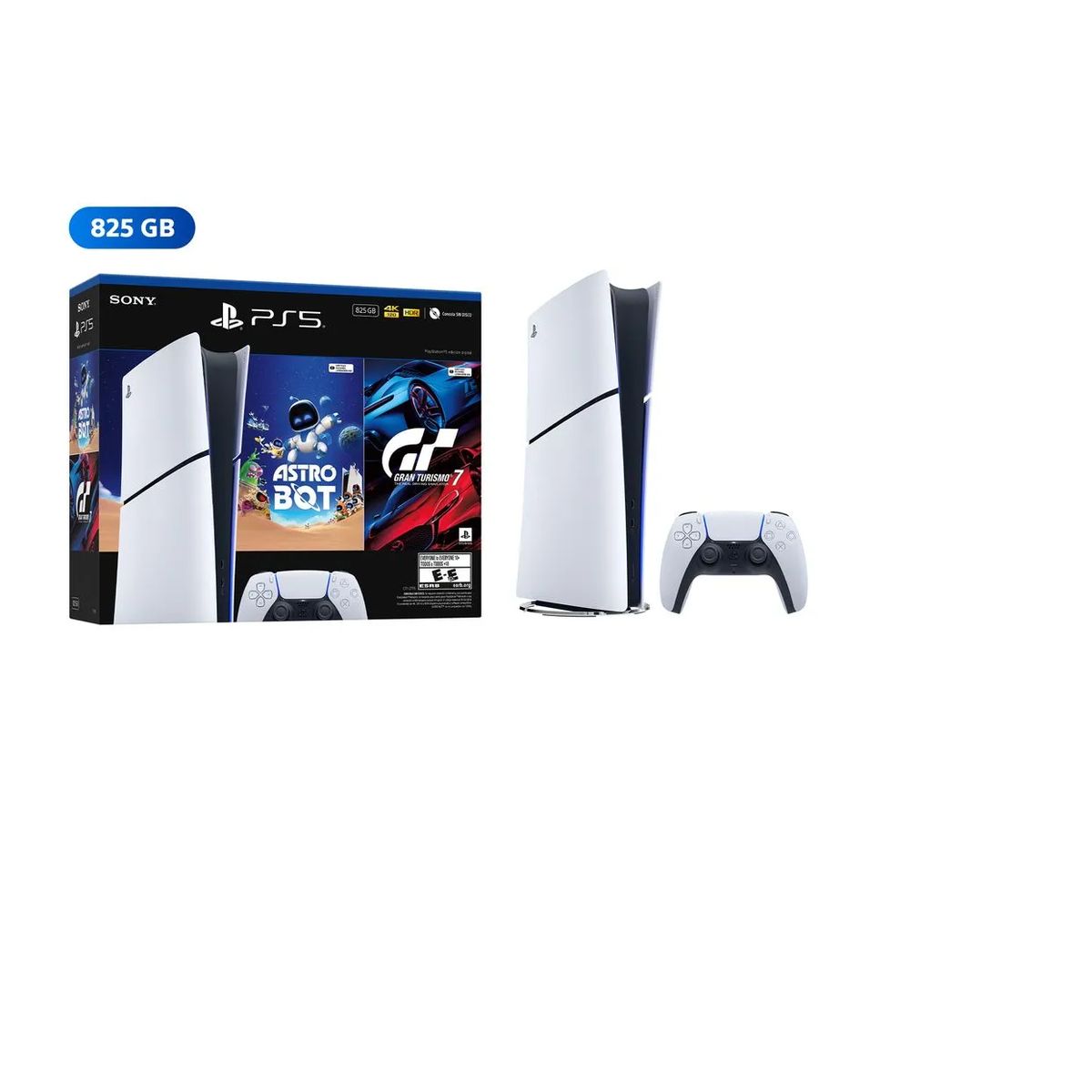 SONY - Consola PlayStation 5 PS5 825 GB Slim Edición Digital + Juego ASTRO BOT y Gran Turismo 7