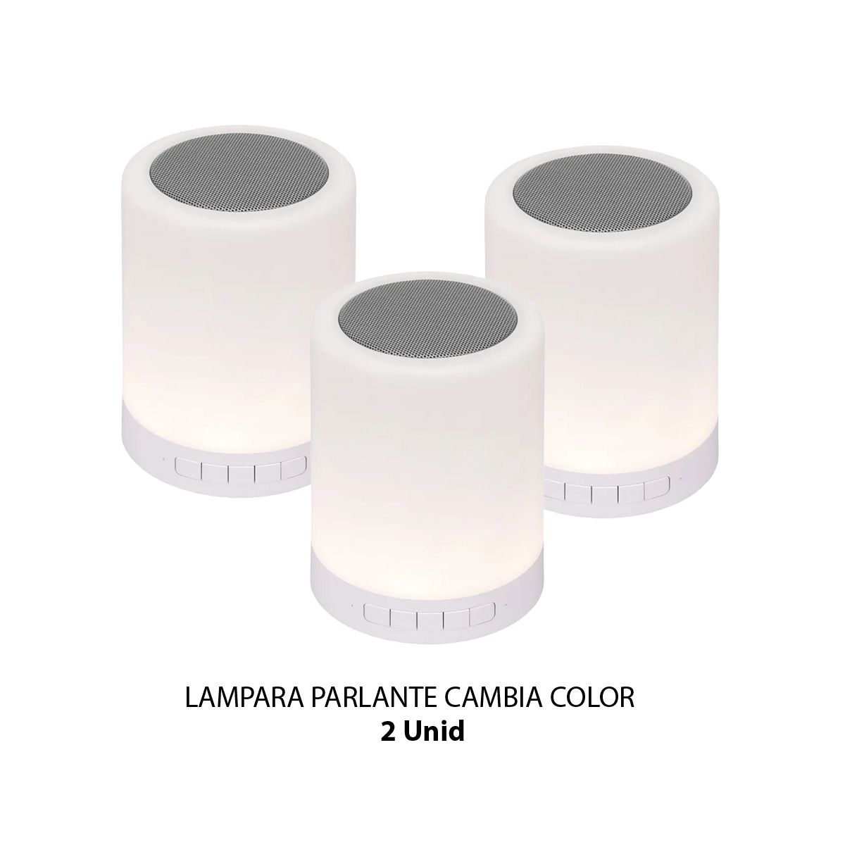GENERICO - Lámpara Parlante LED Bluetooth Cambia Color 3und