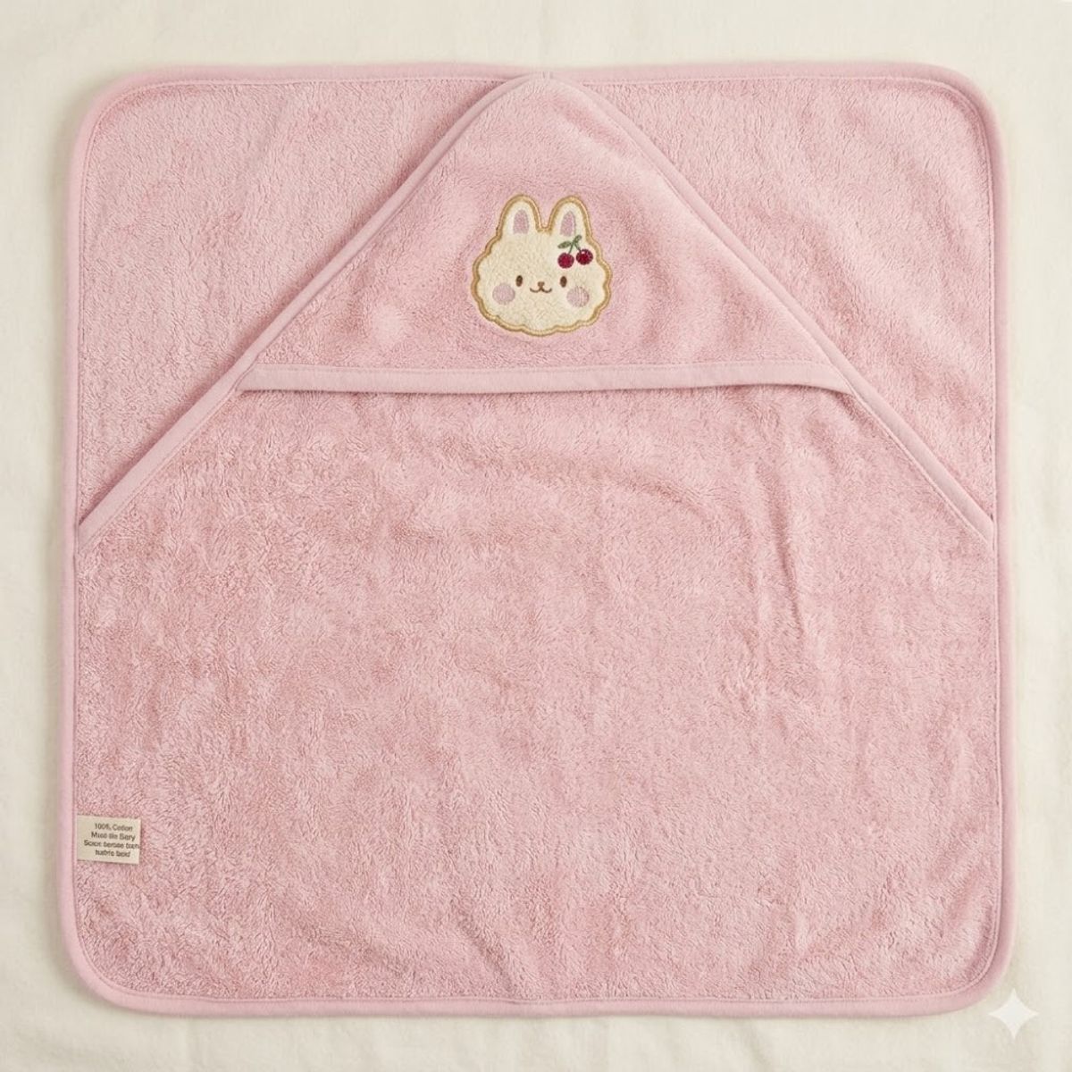 Toalla de Baño Bebé con Capucha Rosada Conejita, marca GENERICO - Foto 2