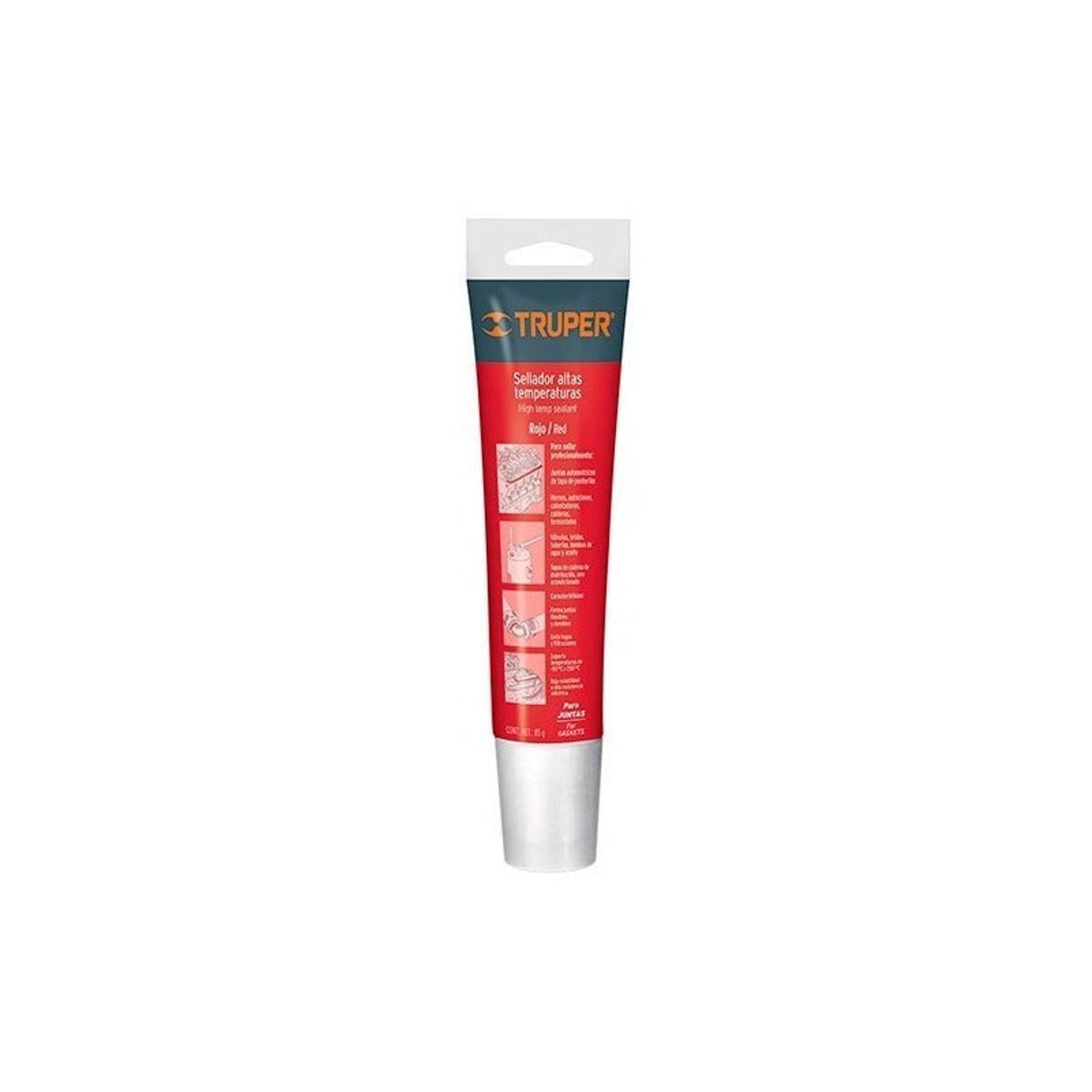 TRUPER - Silicona Sellador Altas Temperaturas Rojo - Truper