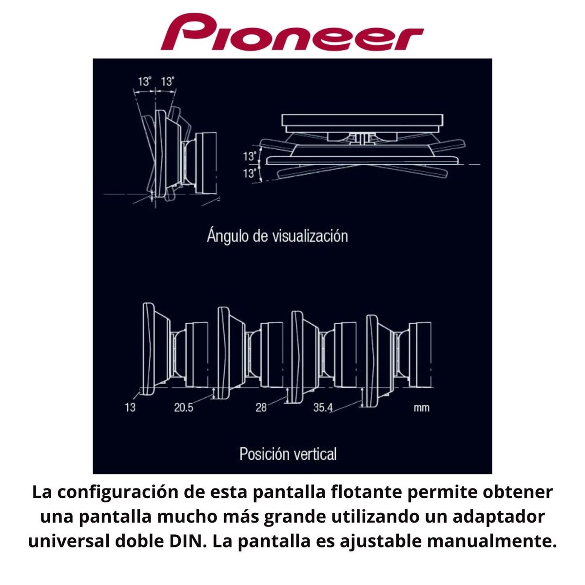 PIONEER - Radio Pantalla Pioneer 9 Pulgadas Touch WebLink Cast DMH-AF555BT Conectividad Total Auto