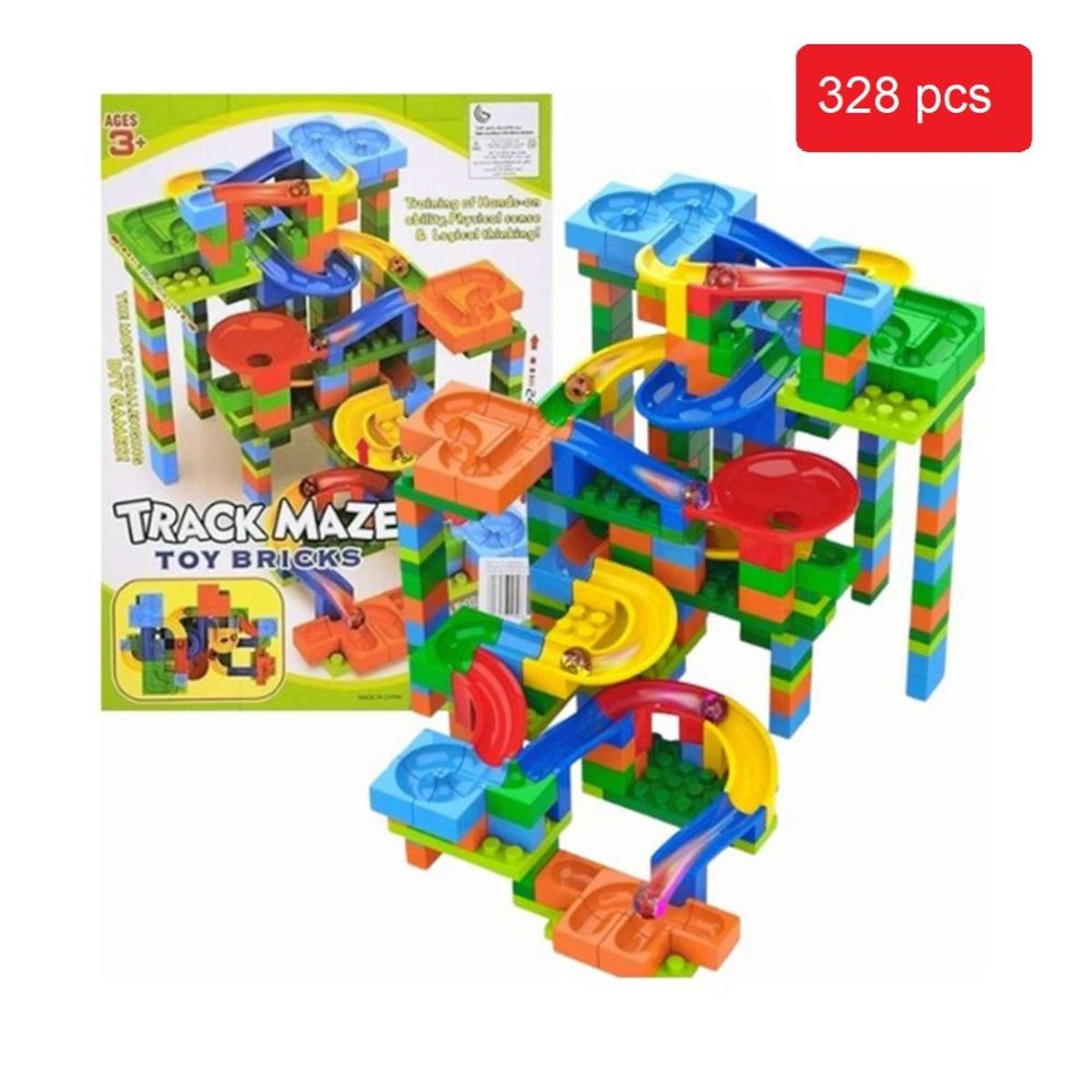 GENERICO - Lego Carrera de Canicas - Track Maze - 328 Pcs