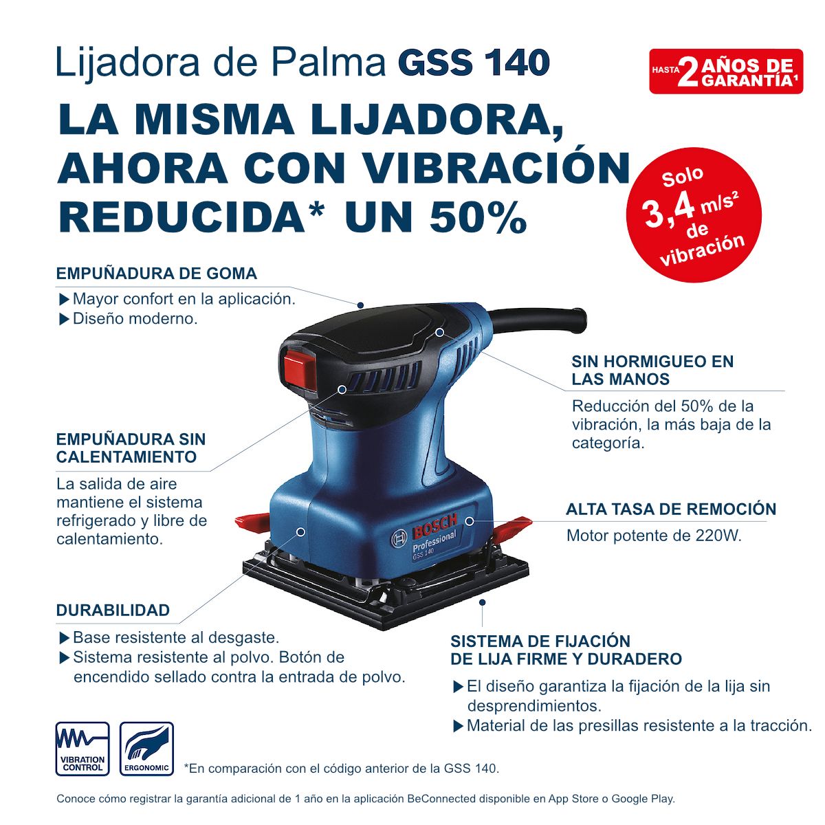 BOSCH - Fresadora De Mano Gkf 550 + Lijadora Orbital Gss 140