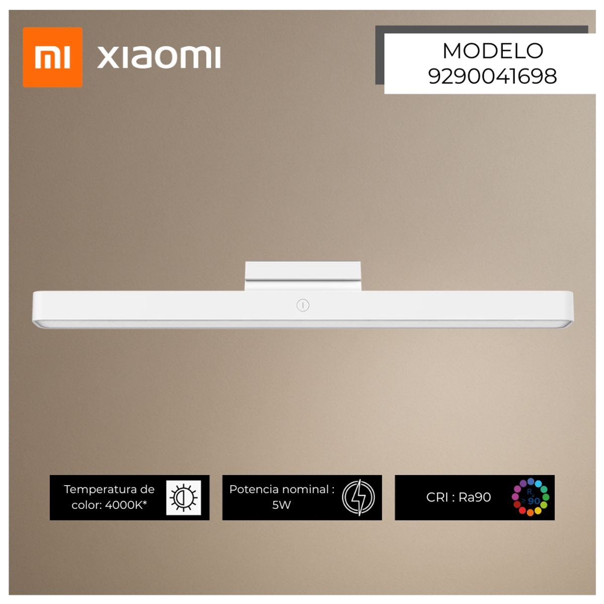 XIAOMI - Barra de luz Xiaomi de Lectura Magnética 9290041698 - Blanco